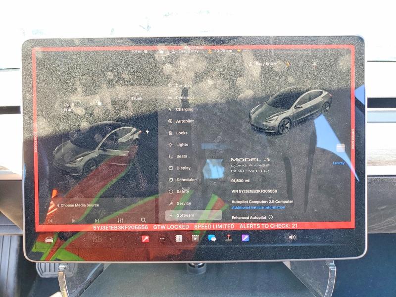 2019 Tesla Model 3 VIN 5YJ3E1EB3KF205556 COPART salvage auction — SIDE, Ca - Salvage Certificate, sold $4,800 on 2026-07-17 (photo 9)