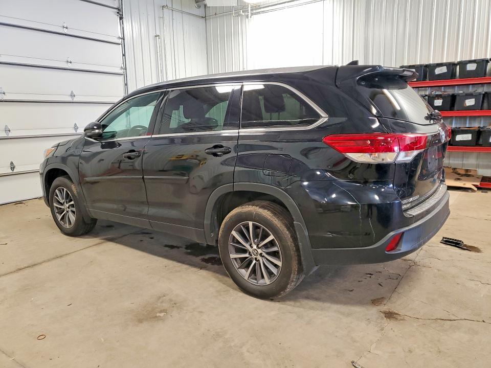 2019 Toyota Highlander VIN 5TDJZRFH5KS586478 COPART salvage auction — REAR END, Wv - Salvage Certificate, sold $9,300 on 2026-07-09 (photo 2)