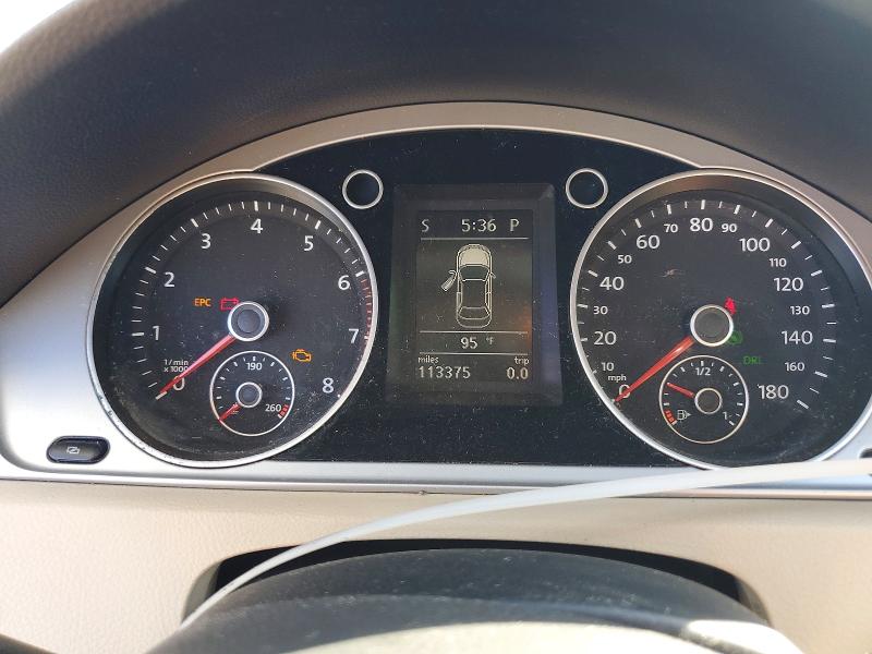 2012 Volkswagen Passat cc VIN WVWMP7AN2CE543230 COPART salvage auction — FRONT END, Ca - Dis/Dlr/Exp Only Clean Title, sold $125 on 2026-07-21 (photo 9)