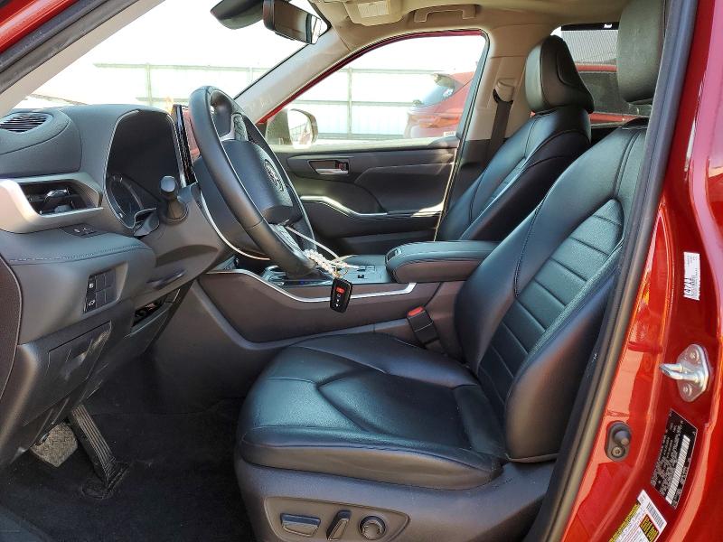 2023 Toyota Highlander VIN 5TDKBRCH9PS126034 COPART salvage auction — FRONT END, Ca - Salvage Certificate, sold $12,600 on 2026-07-23 (photo 7)