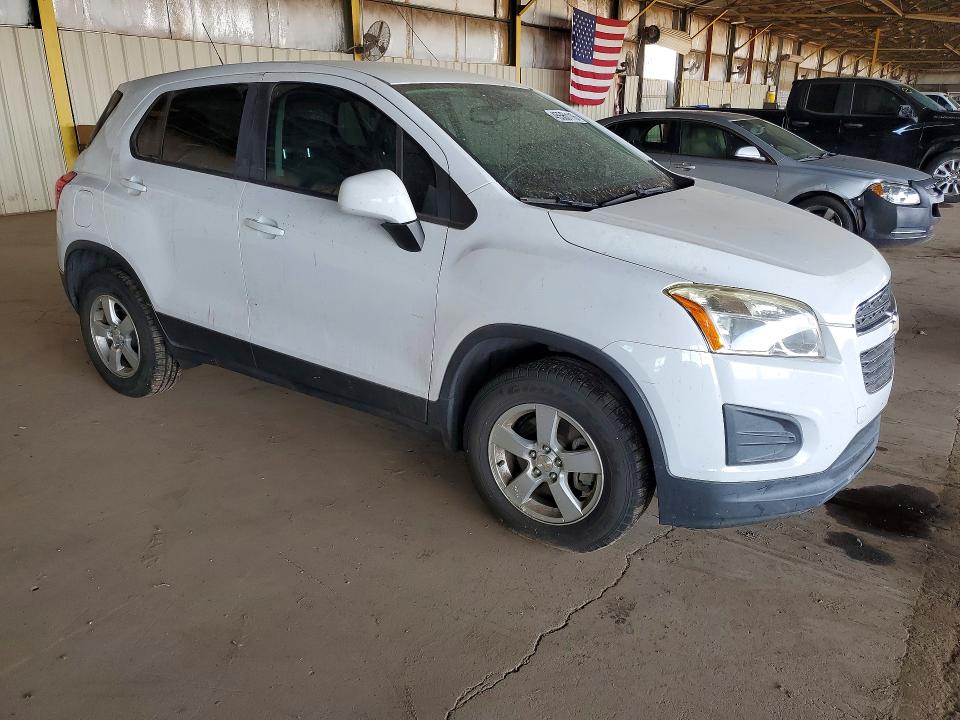 2015 Chevrolet Trax VIN 3GNCJPSB5FL254954 COPART salvage auction — NORMAL WEAR, Az - Certificate Of Title, sold $1,050 on 2026-07-08 (photo 4)