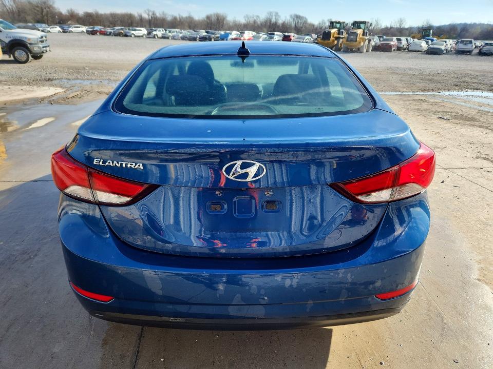 2016 Hyundai Elantra VIN KMHDH4AE7GU634108 COPART salvage auction — FRONT END, Il - Salvage Certificate, sold $2,600 on 2026-07-15 (photo 6)