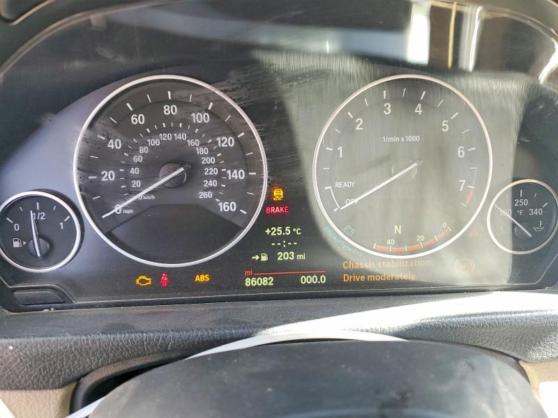 2014 BMW 3 series VIN WBA3C1C50EK107091 COPART salvage auction — REAR END, TX - CERT OF TITLE-REBUILT SALVAGE, sold $800 on 2026-07-24 (photo 9)