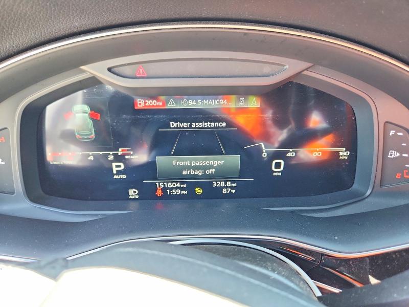 2021 Audi Q7 VIN WA1AXAF72MD016963 COPART salvage auction — NORMAL WEAR, La - Dealer Only Clean Title (P), sold $14,700 on 2026-07-30 (photo 9)