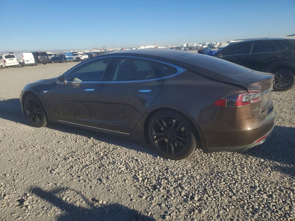 2014 Tesla Model s VIN 5YJSA1S12EFP48677 COPART salvage auction — REAR END, Co - Salvage Title, sold $2,050 on 2026-07-07 (photo 2)