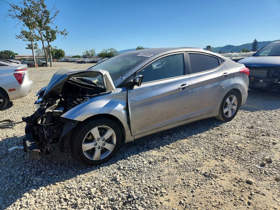 2011 Hyundai Elantra VIN KMHDH4AE8BU157326 COPART salvage auction — FRONT END, CA - SALVAGE CERTIFICATE, sold $425 on 2026-07-14 (photo 1)
