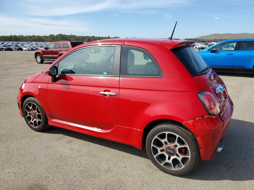 2013 Fiat 500 VIN 3C3CFFHH4DT607265 COPART salvage auction — REAR END, Salvage Title, sold $350 on 2026-08-14 (photo 2)