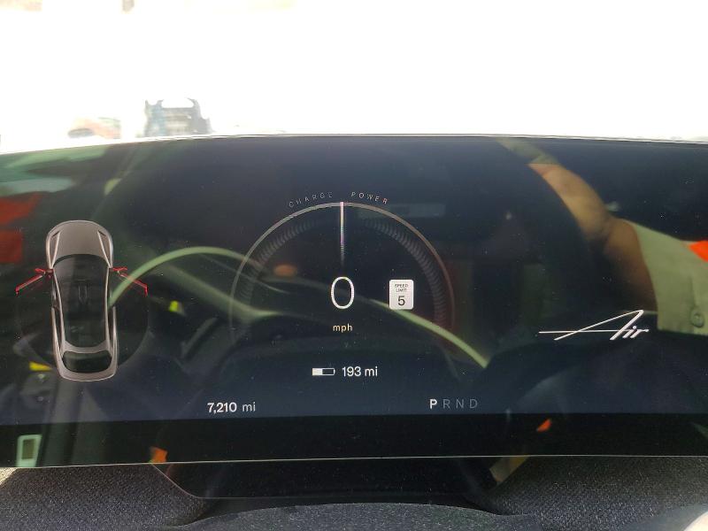 2025 Lucid Air VIN 50EA1PGA6SA007701 COPART salvage auction — REAR END, Ca - Salvage Certificate, sold $14,100 on 2026-07-14 (photo 9)
