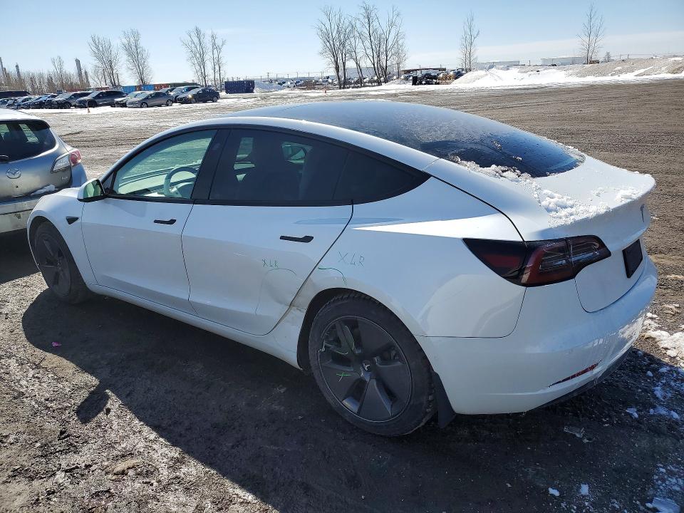 2021 Tesla Model 3 VIN 5YJ3E1EA4MF982791 COPART salvage auction — SIDE, Qc - Gravement Accidente, sold $6,800 on 2026-07-14 (photo 2)