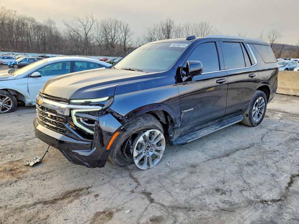 2025 Chevrolet Tahoe VIN 1GNS6MRD7SR109016 COPART salvage auction — FRONT END, Salvage Title, sold $36,250 on 2026-07-09 (photo 1)