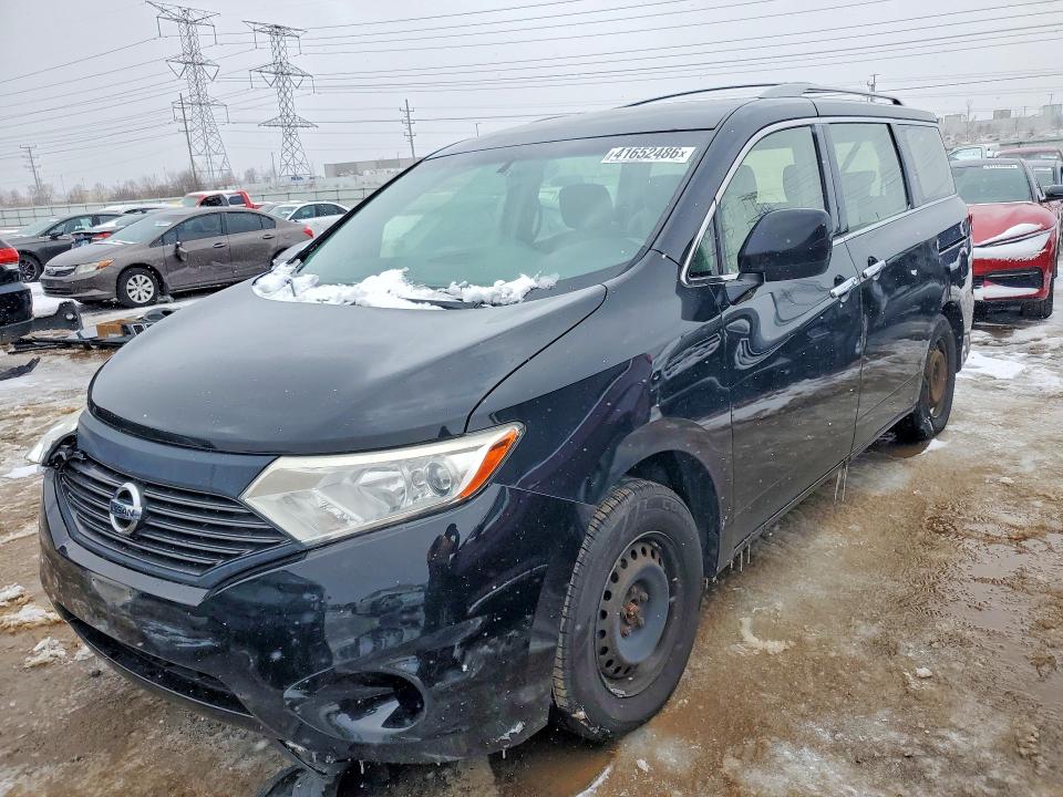 2015 Nissan Quest VIN JN8AE2KP3F9130150 COPART salvage auction — FRONT END, Il - Salvage Certificate, sold $600 on 2026-07-16 (photo 1)