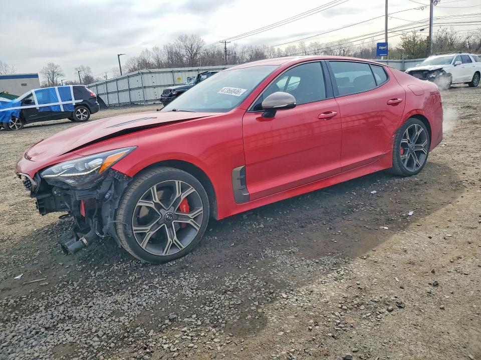 2018 Kia Stinger VIN KNAE35LC3J6028998 COPART salvage auction — FRONT END, Nj - Cert Of Title-Salvage, sold $2,100 on 2026-07-21 (photo 1)