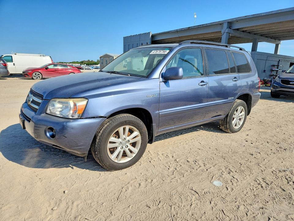 2006 Toyota Highlander hybrid VIN JTEEW21A960021005 COPART salvage auction — FRONT END, MA - CERTIFICATE OF TITLE, sold $750 on 2026-07-02 (photo 1)