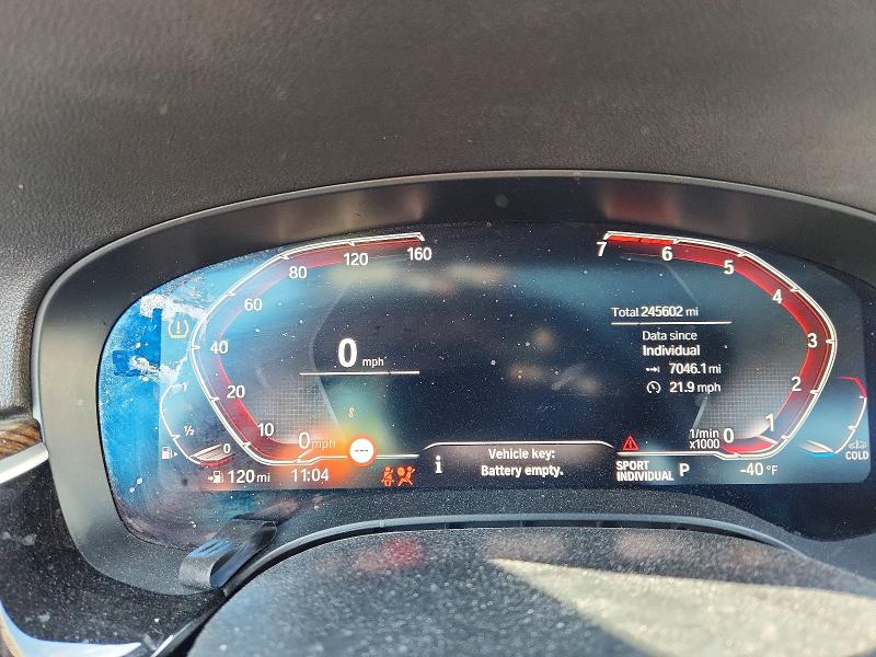 2020 BMW 5 Series VIN WBAJR3C01LWW59713 COPART salvage auction — Normal Wear, TX - CERTIFICATE OF TITLE, sold $5,100 on 2026-07-03 (photo 9)