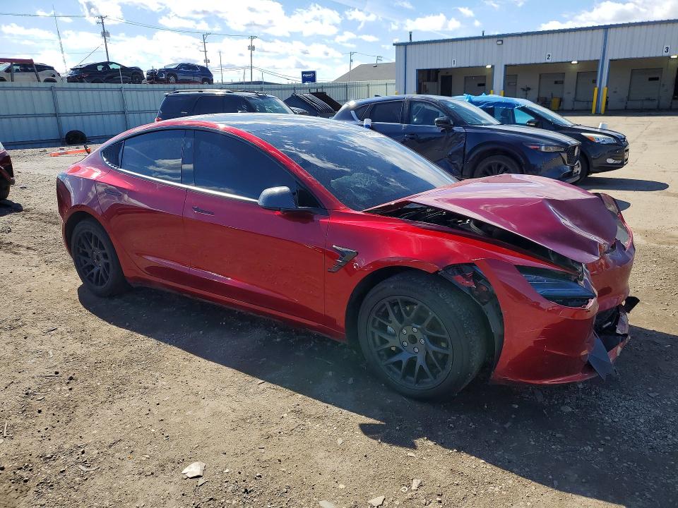 2024 Tesla Model 3 VIN 5YJ3E1EA2RF749838 COPART salvage auction — FRONT END, Il - Salvage Certificate, sold $10,200 on 2026-07-17 (photo 4)