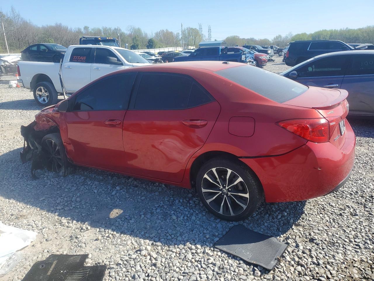 2017 Toyota Corolla VIN 5YFBURHE1HP725304 COPART salvage auction — Front End, TN - SALVAGE CERTIFICATE, sold $1,750 on 2026-07-09 (photo 2)