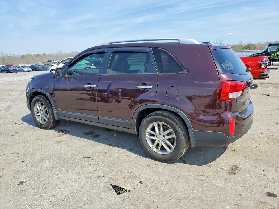2015 Kia Sorento VIN 5XYKTDA6XFG636762 COPART salvage auction — REAR END, VA, sold $1,200 on 2026-07-22 (photo 2)