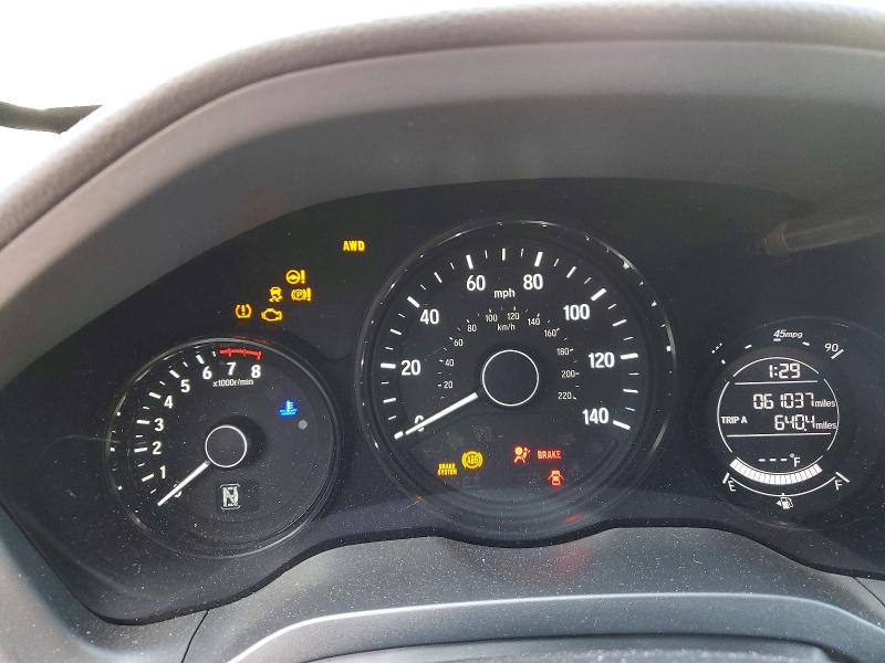 2018 Honda Hr-v VIN 3CZRU6H51JM704635 COPART salvage auction — FRONT END, Md - Cert Of Salvage > 75% Damage, sold $2,850 on 2026-07-02 (photo 9)