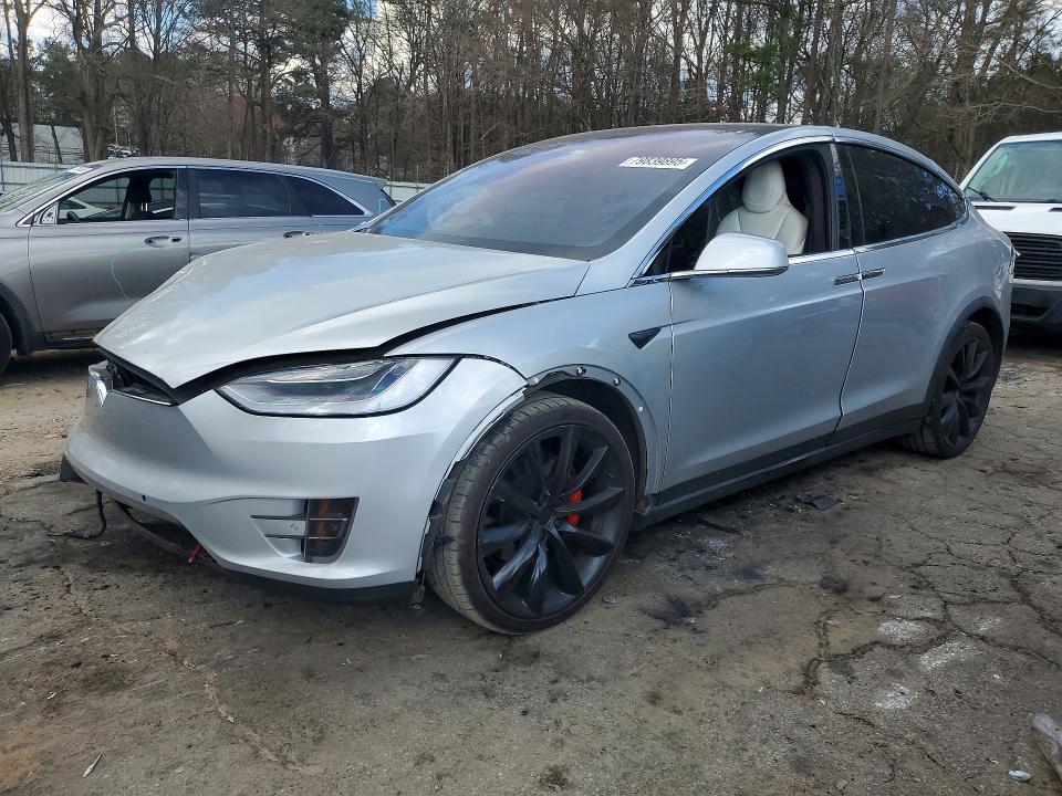 2018 Tesla Model x VIN 5YJXCBE43JF127275 COPART salvage auction — FRONT END, Ga - Cert Of Title-Rebuilt Salvage, sold $7,200 on 2026-07-10 (photo 1)