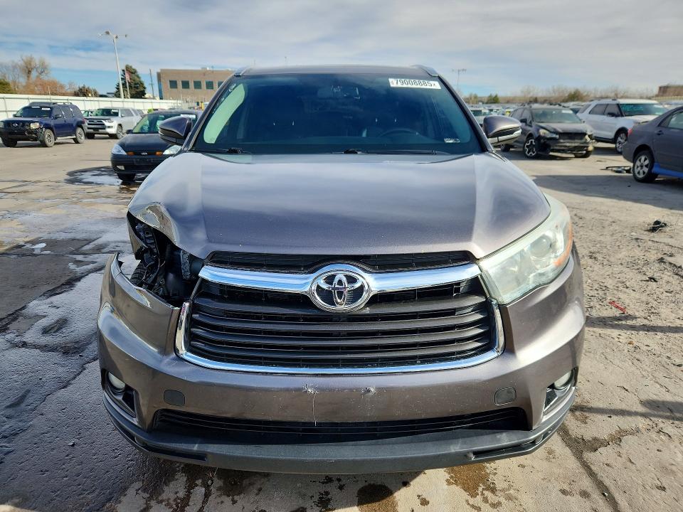 2016 Toyota Highlander VIN 5TDJKRFH0GS250491 COPART salvage auction — FRONT END, Co - Public - Salvage Title, sold $275 on 2026-07-27 (photo 5)