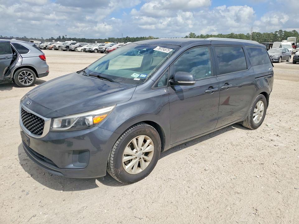 2016 Kia SEDONA VIN KNDMB5C11G6155886 COPART salvage auction — REAR END, Tx - Salvage Vehicle Title, sold $2,000 on 2026-07-07 (photo 1)