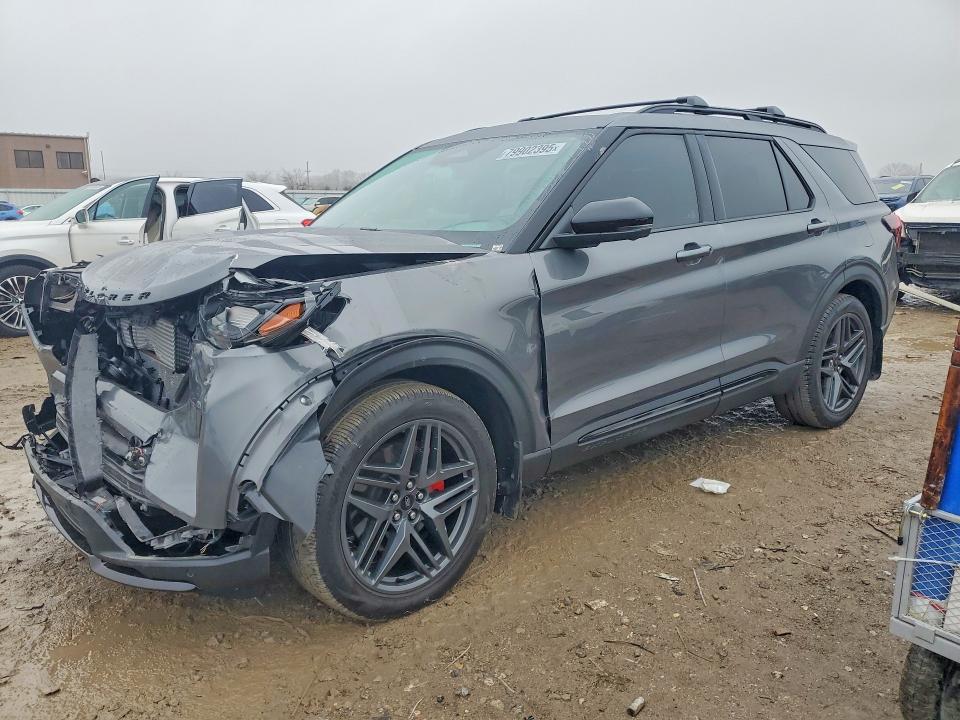 2025 Ford Explorer VIN 1FMWK8GCXSGB87661 COPART salvage auction — FRONT END, Ks - Cert Of Title-Salvage, sold $15,400 on 2026-07-02 (photo 1)