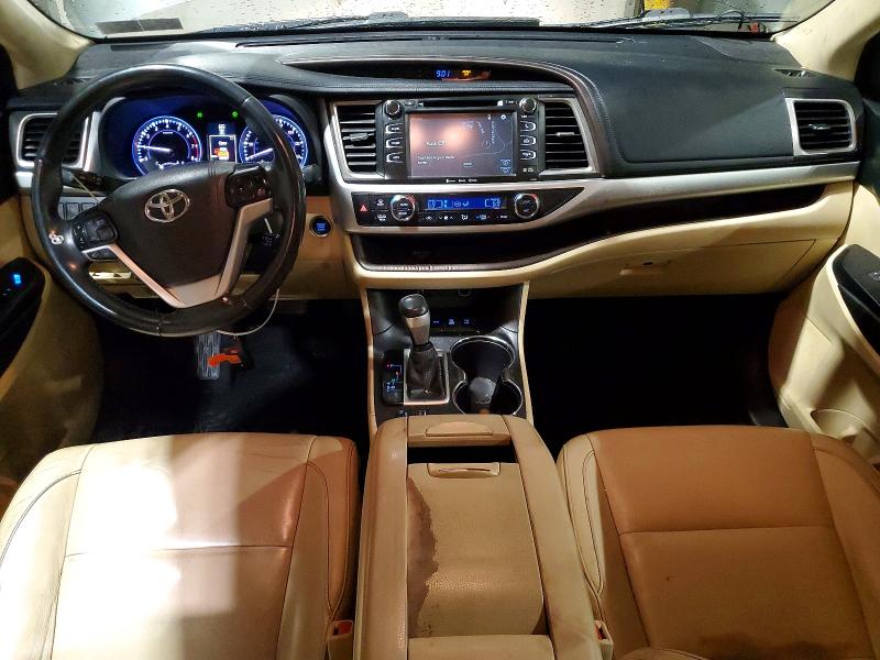 2016 Toyota Highlander VIN 5TDJKRFH7GS321198 COPART salvage auction — FRONT END, Pa - Certificate Of Salvage, sold $6,800 on 2026-07-08 (photo 8)
