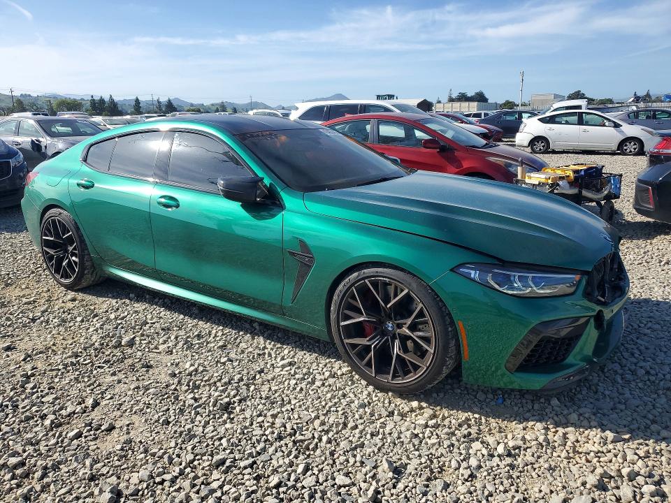2025 BMW M8 VIN WBSGV0C04SCU91209 COPART salvage auction — REAR END, Ca - Salvage Certificate, sold $60,000 on 2026-07-02 (photo 4)