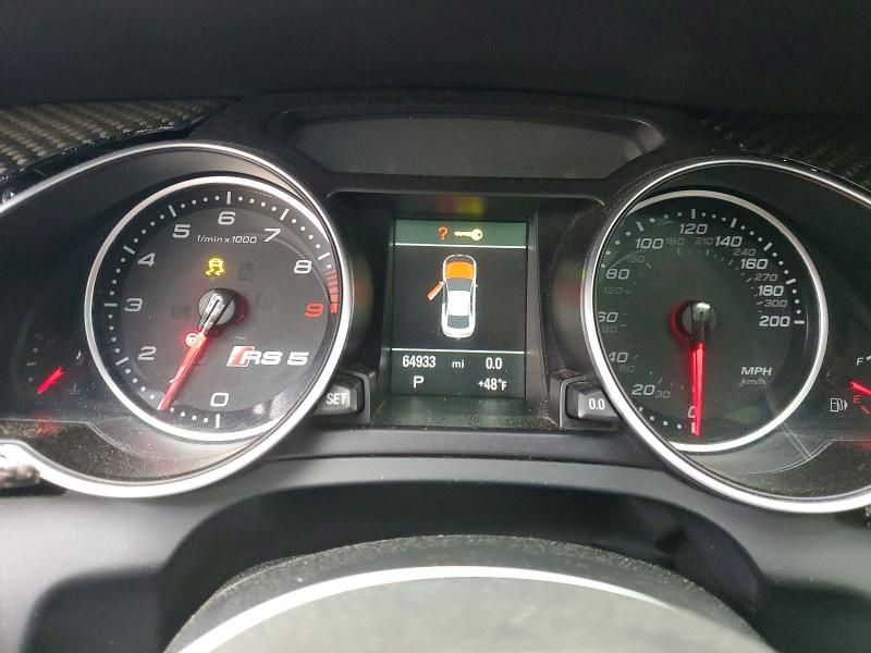 2013 Audi Rs5 VIN WUAC6AFR6DA901318 COPART salvage auction — UNDERCARRIAGE, Nc - Salvage Certificate Of Title, sold $8,200 on 2026-08-14 (photo 9)