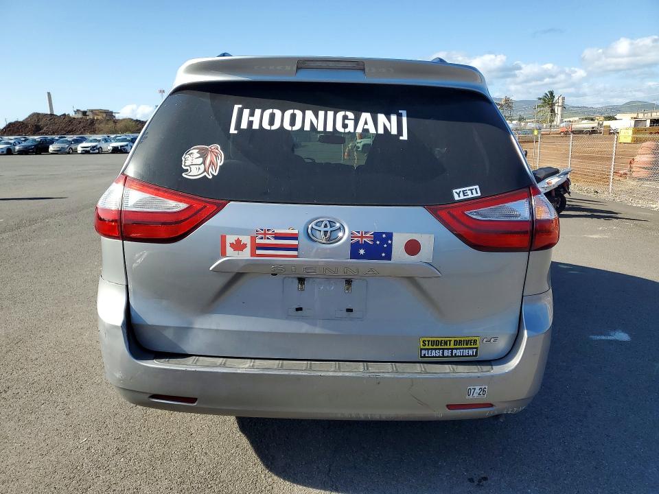 2017 Toyota Sienna VIN 5TDKZ3DC6HS808544 COPART salvage auction — FRONT END, Hi - Certificate Of Salvage, sold $35 on 2026-07-20 (photo 6)