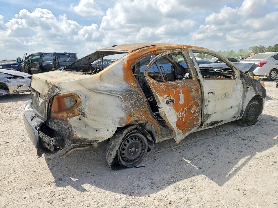 2024 Mitsubishi Mirage VIN ML32FUFJ3RHF18350 COPART salvage auction — BURN, Tx - Nonrepairable Title, sold $150 on 2026-07-07 (photo 3)