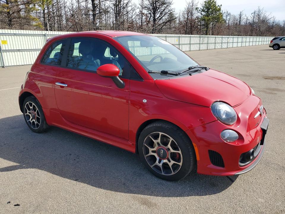2013 Fiat 500 VIN 3C3CFFHH4DT607265 COPART salvage auction — REAR END, Salvage Title, sold $350 on 2026-08-14 (photo 4)