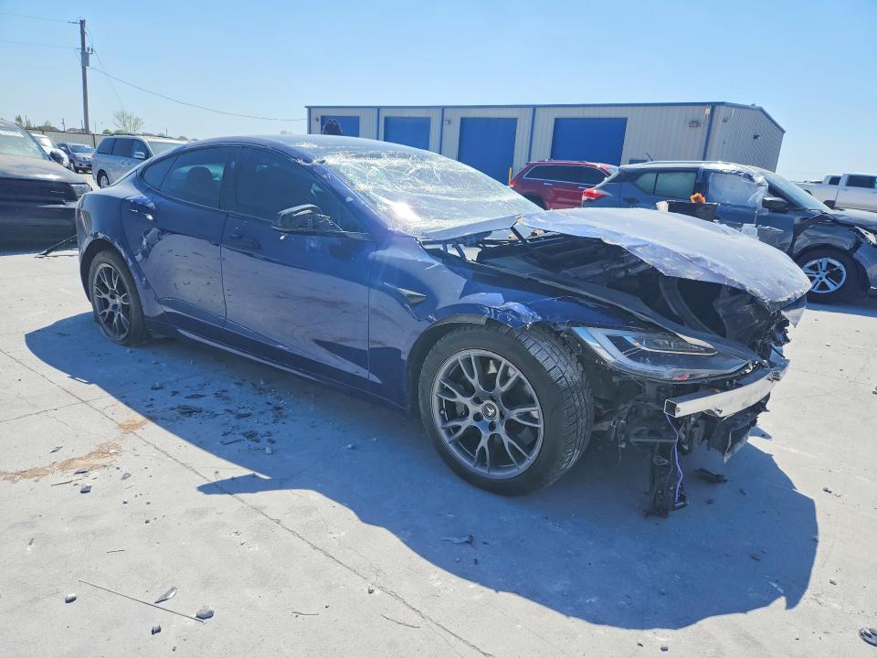 2021 Tesla Model s VIN 5YJSA1E65MF430896 COPART salvage auction — FRONT END, Tx - Salvage Vehicle Title, sold $5,300 on 2026-07-24 (photo 4)