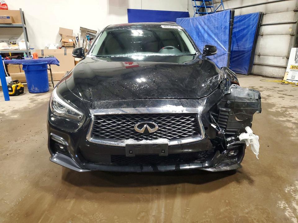 2019 Infiniti Q50 VIN JN1EV7AR9KM551667 COPART salvage auction — FRONT END, On - Permit Salvage, sold $4,600 on 2026-07-16 (photo 5)