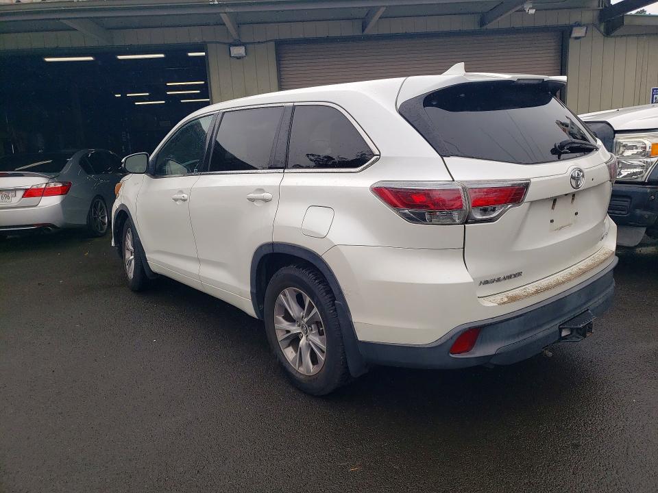2016 Toyota Highlander VIN 5TDBKRFH1GS315787 COPART salvage auction — FRONT END, Hi - Certificate Of Salvage, sold $3,750 on 2026-07-06 (photo 2)