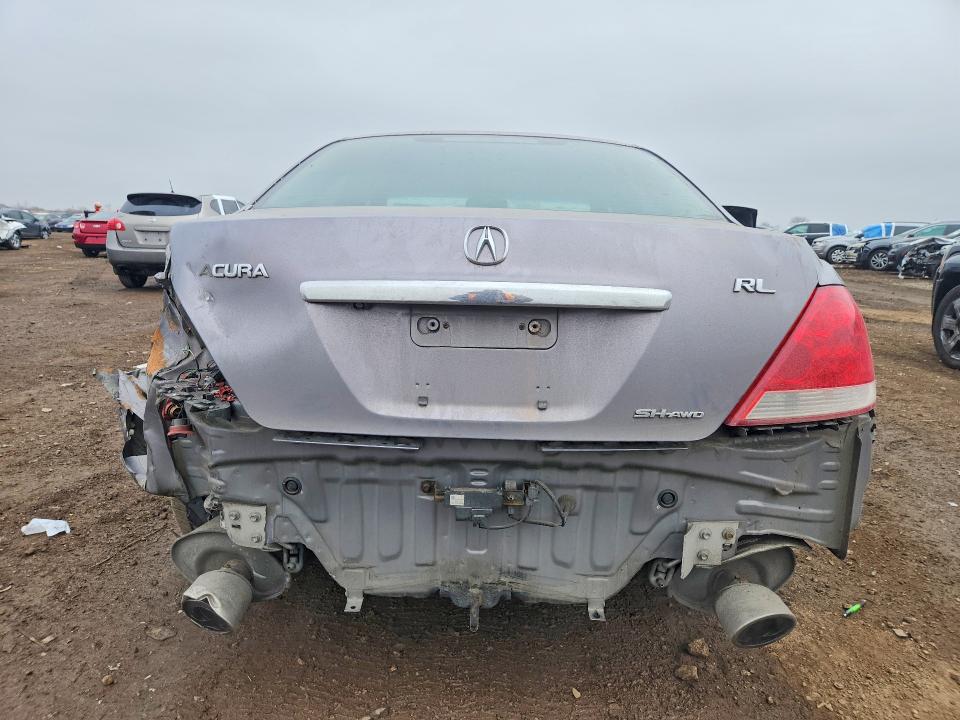 2007 Acura Rl VIN JH4KB16607C002374 COPART salvage auction — REAR END, Il - Salvage Certificate, sold $350 on 2026-07-09 (photo 6)