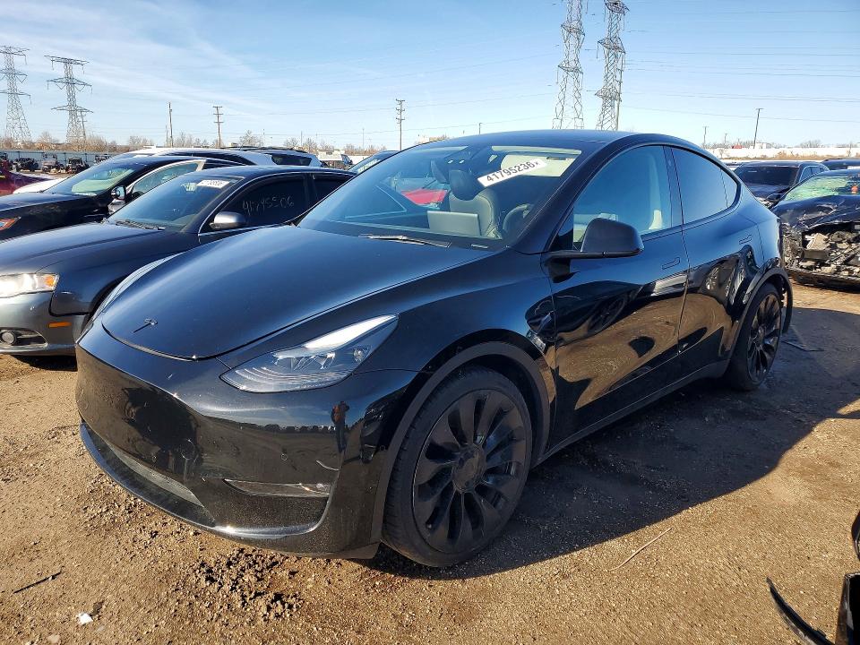 2022 Tesla Model y VIN 7SAYGDEF1NF326906 COPART salvage auction — REAR END, Il - Salvage Certificate, sold $12,800 on 2026-07-21 (photo 1)