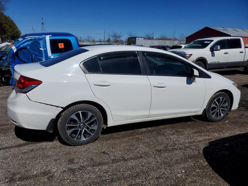 2013 Honda VIN 2HGFB2F56DH102666 COPART salvage auction — REAR END, On - Permit No Brand - Unfit, sold $1,450 on 2026-07-02 (photo 3)