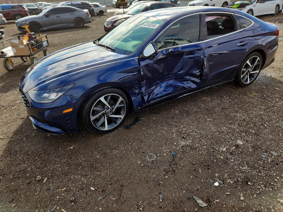 2021 Hyundai Sonata VIN 5NPEJ4J24MH108530 COPART salvage auction — SIDE, Il - Salvage Certificate, sold $4,350 on 2026-07-08 (photo 1)