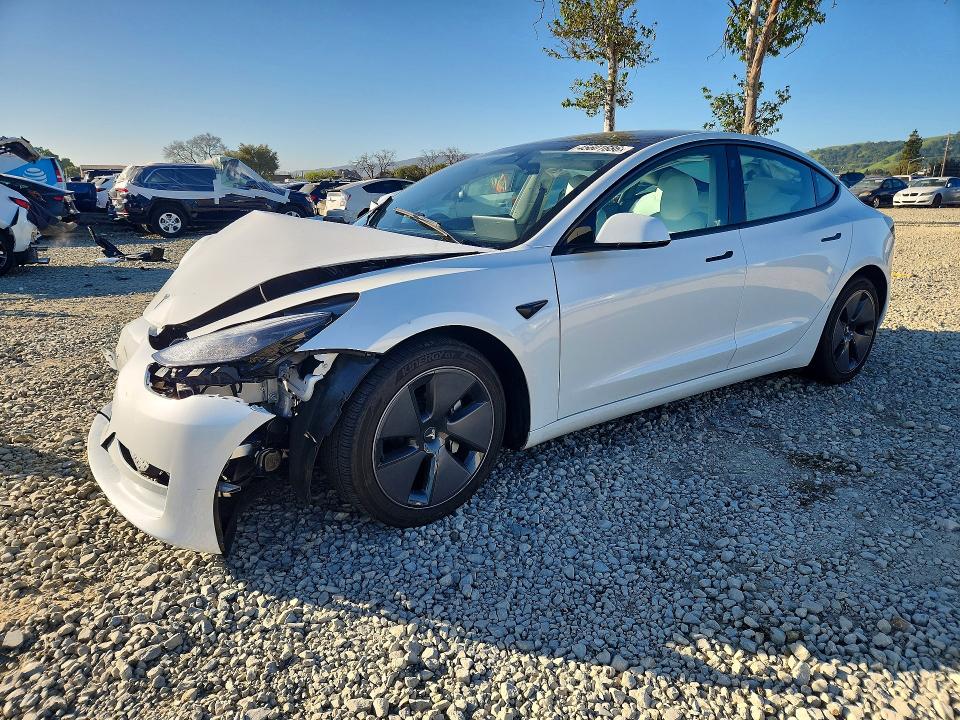 2023 Tesla Model 3 VIN 5YJ3E1EA7PF581305 COPART salvage auction — FRONT END, Salvage Title, sold $5,100 on 2026-07-16 (photo 1)