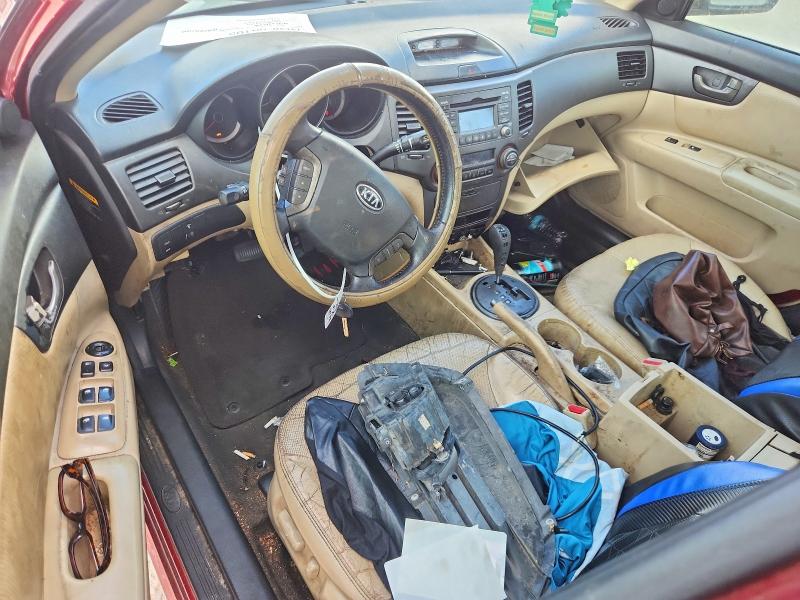 2010 Kia Optima VIN KNAGH4A42A5453067 COPART salvage auction — FRONT END, Tx - Salvage Vehicle Title, sold $650 on 2026-07-24 (photo 8)