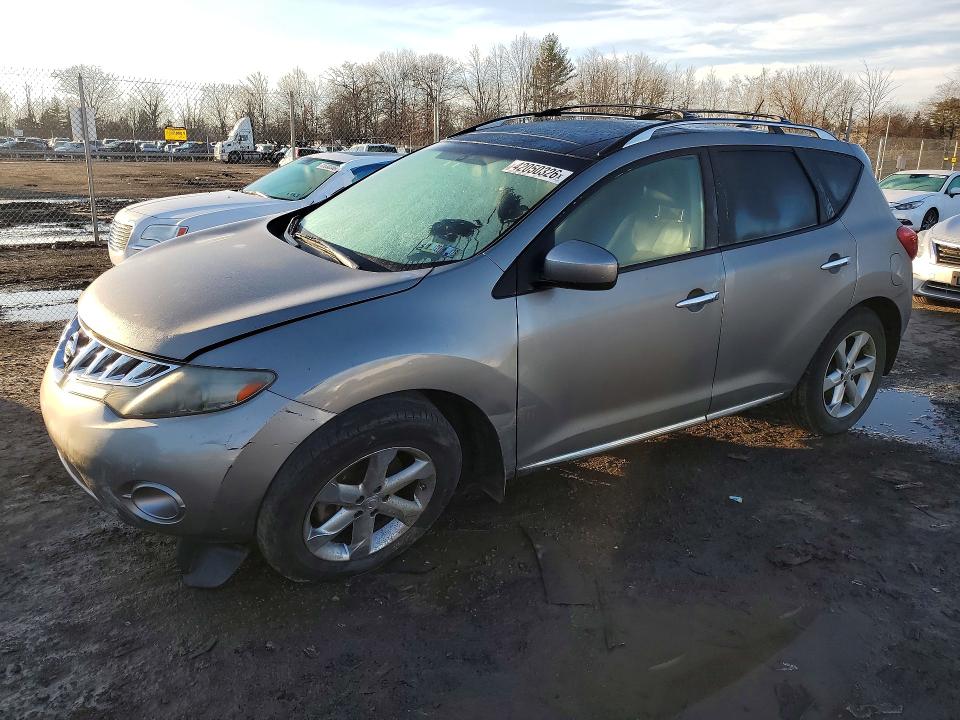 2010 Nissan Murano VIN JN8AZ1MW5AW130311 COPART salvage auction — FRONT END, Pa - Certificate Of Salvage, sold $550 on 2026-07-13 (photo 1)