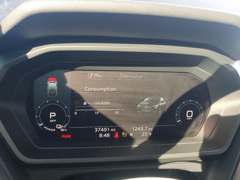 2022 Audi Q4 e-tron VIN WA1H2BFZ3NP030259 COPART salvage auction — FRONT END, Ma - Cert Of Title-Salvage, sold $9,400 on 2026-07-13 (photo 9)