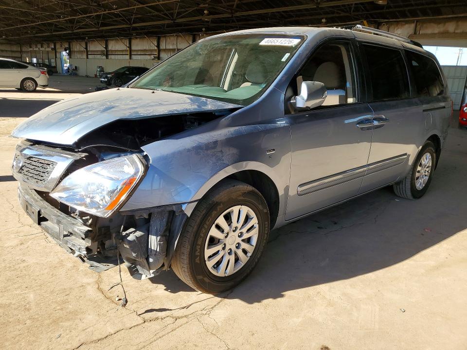 2014 Kia SEDONA VIN KNDMG4C79E6549021 COPART salvage auction — FRONT END, ID - SALVAGE CERTIFICATE OF TITLE, sold $1,050 on 2026-07-08 (photo 1)