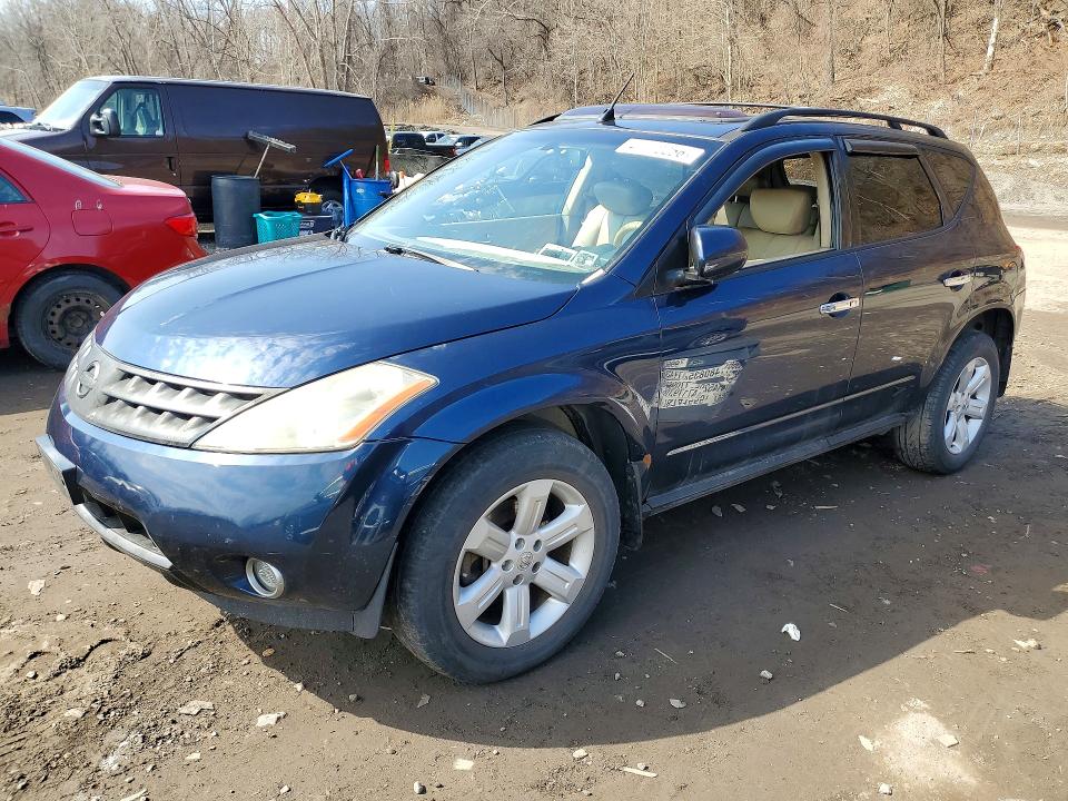 2006 Nissan Murano VIN JN8AZ08W66W550526 COPART salvage auction — MINOR DENT/SCRATCHES, Ny - Certificate Of Title, sold $750 on 2026-07-23 (photo 1)