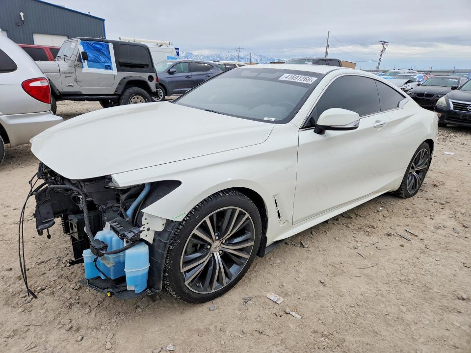 2018 Infiniti Q60 VIN JN1EV7EL7JM391258 COPART salvage auction — FRONT END, Ut - Salvage Certificate, sold $150 on 2026-07-17 (photo 1)