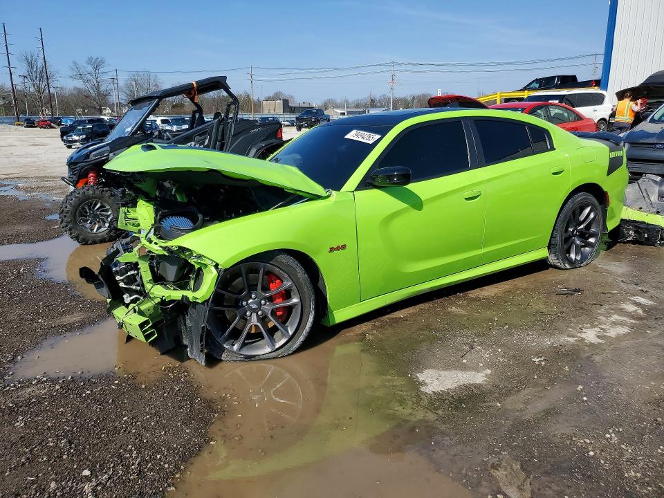 2023 Dodge Charger VIN 2C3CDXCT3PH671754 COPART salvage auction — Front End, KY - CERT OF TITLE-SALVAGE, sold $4,350 on 2026-05-06 (photo 1)