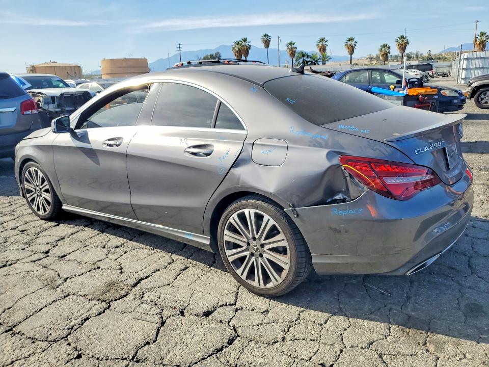 2018 Mercedes-benz Cla-klasse VIN WDDSJ4EBXJN557046 COPART salvage auction — REAR END, Ca - Salvage Certificate, sold $2,600 on 2026-08-03 (photo 2)