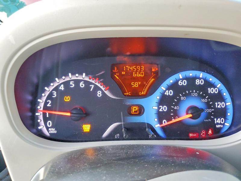 2010 Nissan Cube VIN JN8AZ2KR0AT153273 COPART salvage auction — REAR END, Sc - Cert Of Title-Salvage, sold $525 on 2026-07-06 (photo 9)
