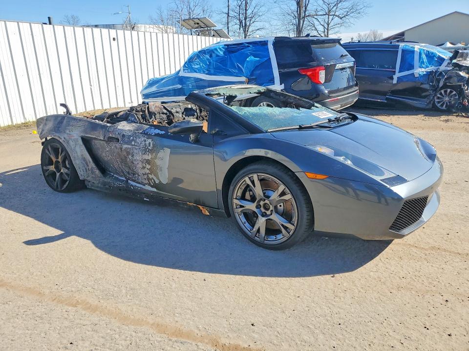 2007 Lamborghini Gallardo VIN ZHWGU22T37LA04553 COPART salvage auction — BURN, Co - Salvage Title, sold $15,000 on 2026-07-27 (photo 4)